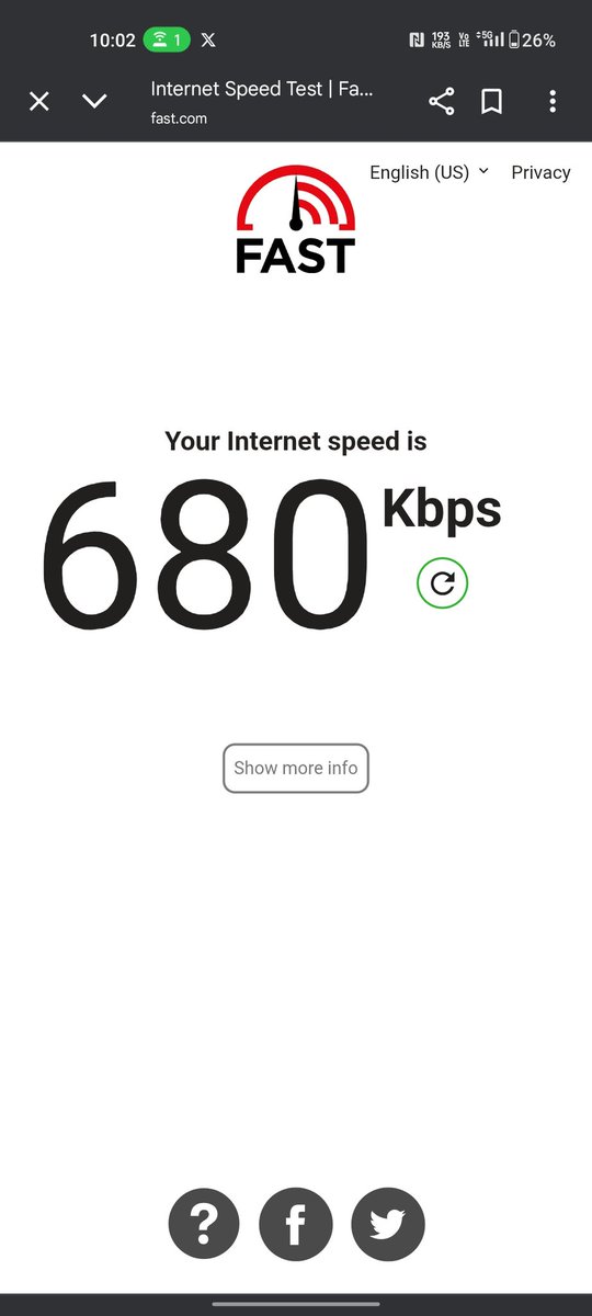 kshitizpatel6's tweet photo. @JioCare See my current internet speed. The issue is not yet resolved. How many times do I need to raise my voice. Pathetic services. @JioCare  I have already paid for 5G and I am getting services like 2G https://t.co/W4WrwYIQiu