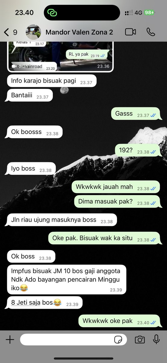 Kok ka maminjam lamak boss boss ee. Eee lera