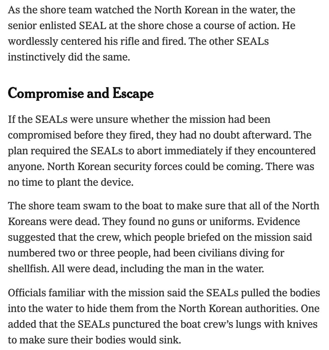 Imagine if the roles were reversed here and it was the DPRK doing a botched covert operation on the coast of California resulting in the murder of an entire US civilian fishing boat? The US would try to wipe them off the face of the earth again.