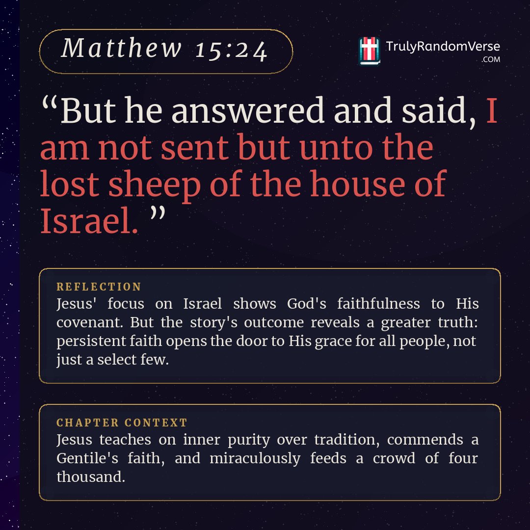 TRVBibleVerses's tweet image. #VerseOfTheDay #BibleVerse #PersistentFaith #GraceForAll #GodsFaithfulness #Jesus #GospelOfMatthew #Israel
