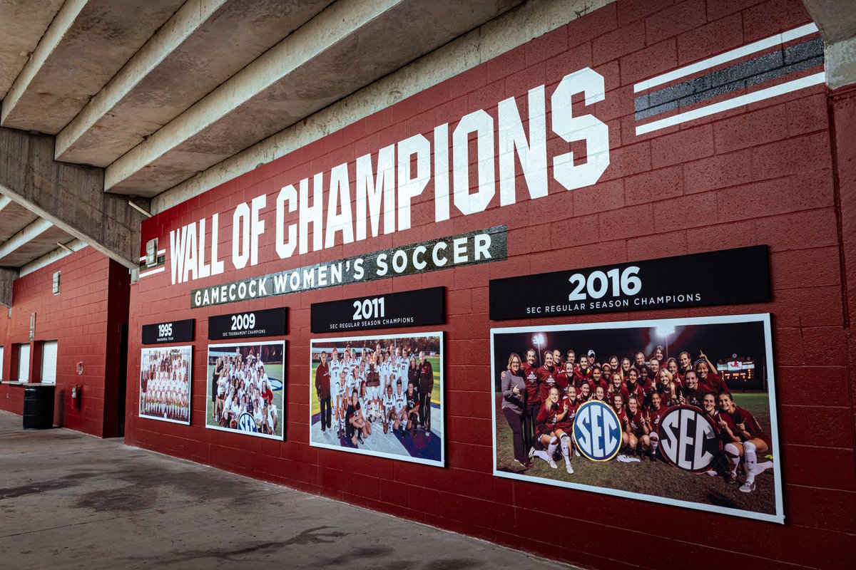 We may be away this week - but back home, things are looking a little different!! 🤩

Grateful to be able to showcase our new Wall of Champions to all of Gamecock Nation who enter into Stone Stadium 🤙