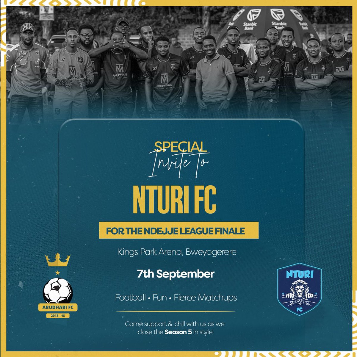 This Sunday, the Escapees🥷 will be hosted by Abu Dhabi 🌆 Let's all be there!
#ComeOnYouEscapees
#NdejjeLeague2025 

Cc: <a href="/Enganzi_Yeishe/">ᴀᴍᴀɴʏᴀ sᴀʀᴀʜ</a> <a href="/mumberea_/">Mumbere Amos</a> <a href="/Nabimara_Paul/">Nile Specialist🇺🇬</a> <a href="/DonnaMudondo/">Chef Dee🩶</a> <a href="/realsaviour1/">Saviour Arinda (B)</a>