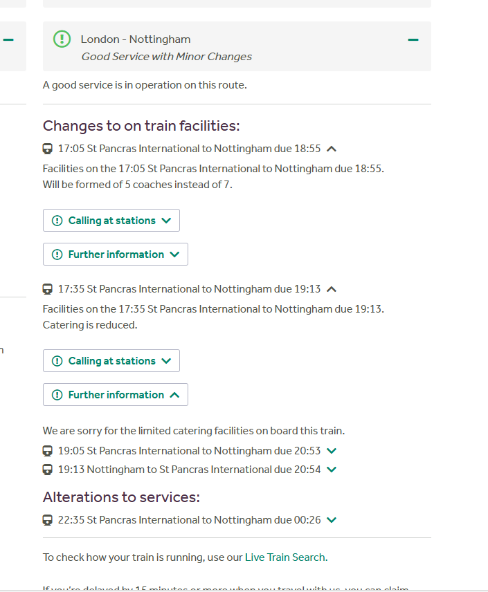 EastMidRailway's tweet image. Hi Peter, I am sorry to hear this. If we are aware in advance that a service will have limited catering we do put this on our homepage of our website. Unfortunately there may be times that there is an issue last minute meaning we are not able to make passengers aware. ^JB