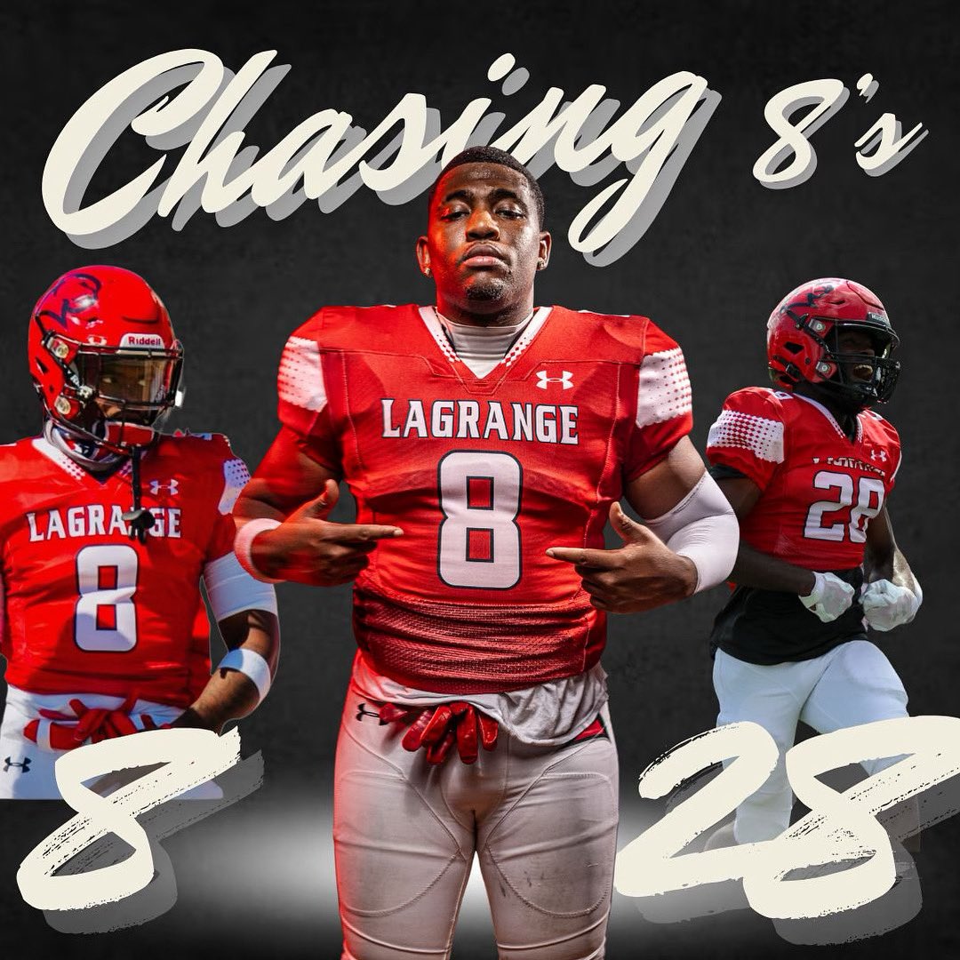 LaGrange College Football (@lagrangeftbl) on Twitter photo Our Chasing 8’s Award will be presented to players who exemplify characteristics of our fallen brothers LaKevin DeBruce #8 and and Marquis Rice #28. This year the #8 jersey has been rewarded to Jaylan Harris for his extraordinary leadership on and off the field. Our Chasing 8’s Award will be presented to players who exemplify characteristics of our fallen brothers LaKevin DeBruce #8 and and Marquis Rice #28. This year the #8 jersey has been rewarded to Jaylan Harris for his extraordinary leadership on and off the field.