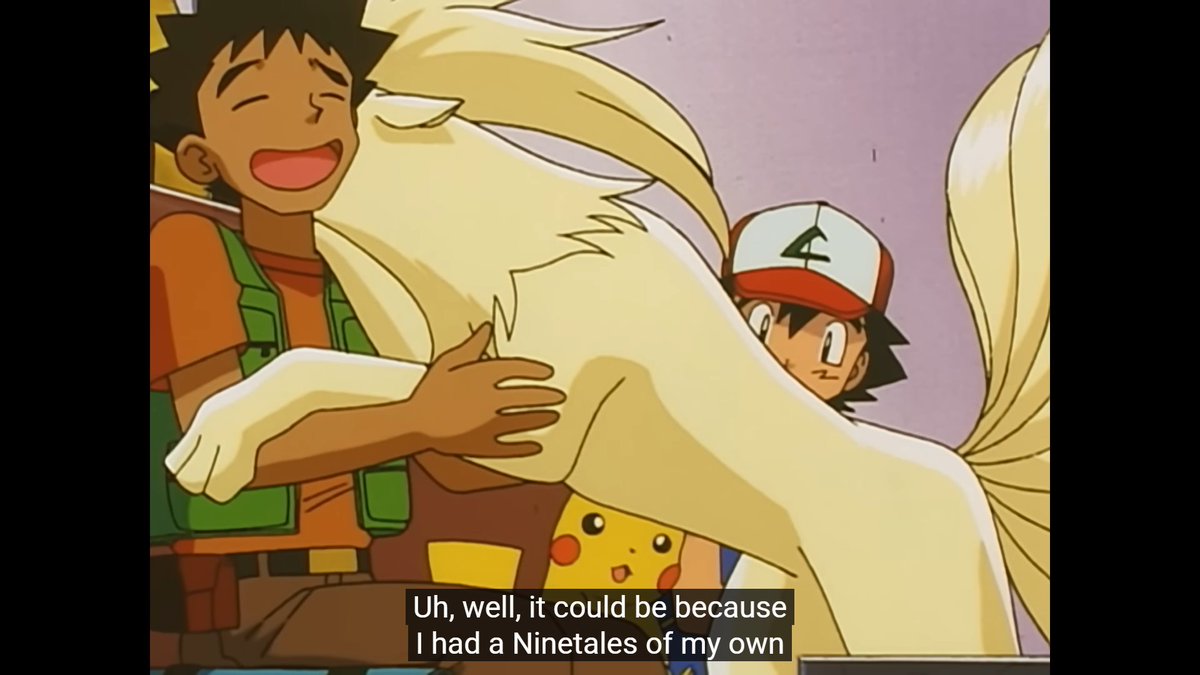 Joseph William Cramm (@josephwilliamcr) on Twitter photo #Pokemon 
Poor Vulpix, spent so little time on screen whilst in Brock's party that the writers forgot it never evolved into Ninetales #Pokemon 
Poor Vulpix, spent so little time on screen whilst in Brock's party that the writers forgot it never evolved into Ninetales