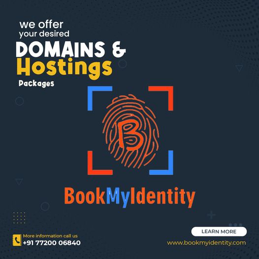 bookmyidentity's tweet image. Domains, Hostings, Cloud Computing or Email Hostings, the one-stop
solution to all your digital needs is Book My Identity.
Visit bookmyidentity.com to learn more about our services.
#bookmyidentity #webservices #domainservices #domains #hostings
#hostingprovider #cloud