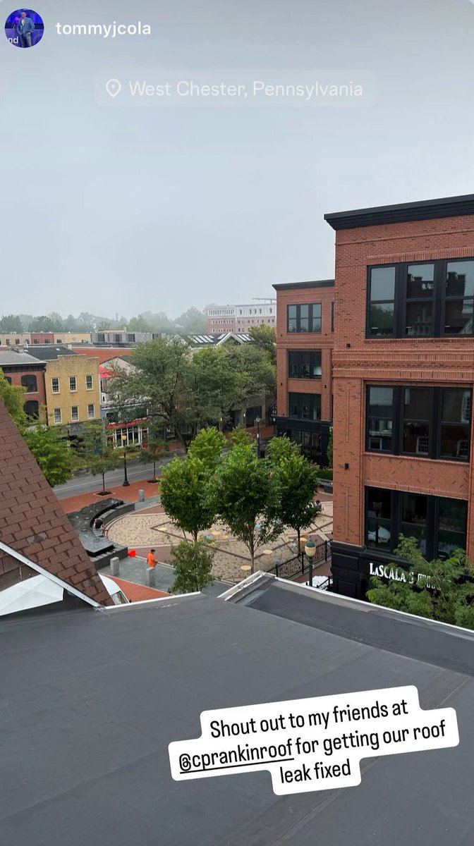 Nothing better than #happy clients and #watertight roofs! Big thanks for the shout out from West Chester. 📣 𝐂𝐏 𝐑𝐚𝐧𝐤𝐢𝐧 has your leaks covered!

𝟖𝟔𝟔-𝐑𝐎𝐎𝐅-𝟑𝟐𝟐 • 𝐰𝐰𝐰.𝐂𝐏𝐑𝐀𝐍𝐊𝐈𝐍.𝐜𝐨𝐦