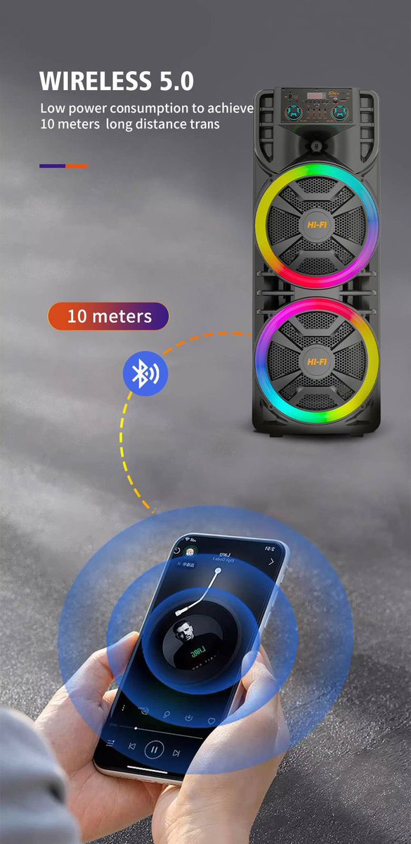 Bocina KingMox cuenta con un micrófono incorporado, luz LED intermitente y luz LED colorida, lo que lo convierte en una opción ideal para noches de karaoke, fiestas y eventos al aire libre.
#BhanaMejoresPrecios 
#Bocina #Led #Microfono #Karaoke