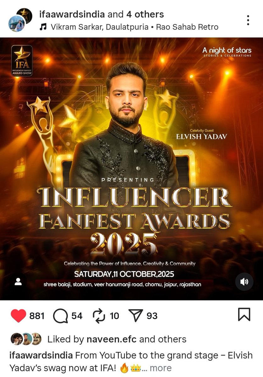 Seema (@seema63281344) on Twitter photo Jaipur walo ready rahna 11 th Oct to Wlcm .<a href="/ElvishYadav/">Elvish Yadav</a> on IFA ๐ค๐งฟ
#ElvishYadav #ElvishArmy Jaipur walo ready rahna 11 th Oct to Wlcm .<a href="/ElvishYadav/">Elvish Yadav</a> on IFA ๐ค๐งฟ
#ElvishYadav #ElvishArmy