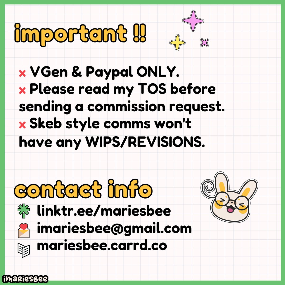 imariesbee's tweet image. 💛HII, ART COMMS OPEN💛 
my art commissions are open again, and i will add some more options soon !!! please RT &amp;amp; share if you can🙏💛✨

✦ about: mariesbee.carrd.co  
✦ more info: vgen.co/mariesbee 

#commissionsopen #artcommissions #vgencomms
