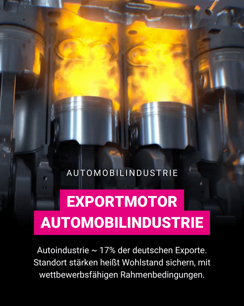 FNFreiheit's tweet image. Exportmotor Automobilindustrie
Auto ~ 17% der deutschen Exporte. 
🚗💪 Standort stärken heißt Wohlstand sichern – mit wettbewerbsfähigen Rahmenbedingungen.

Meinung: Was bremst gerade am meisten? Schreibt’s in die Kommentare ⬇️

#Exportmotor #Wirtschaft #MadeInGermany
