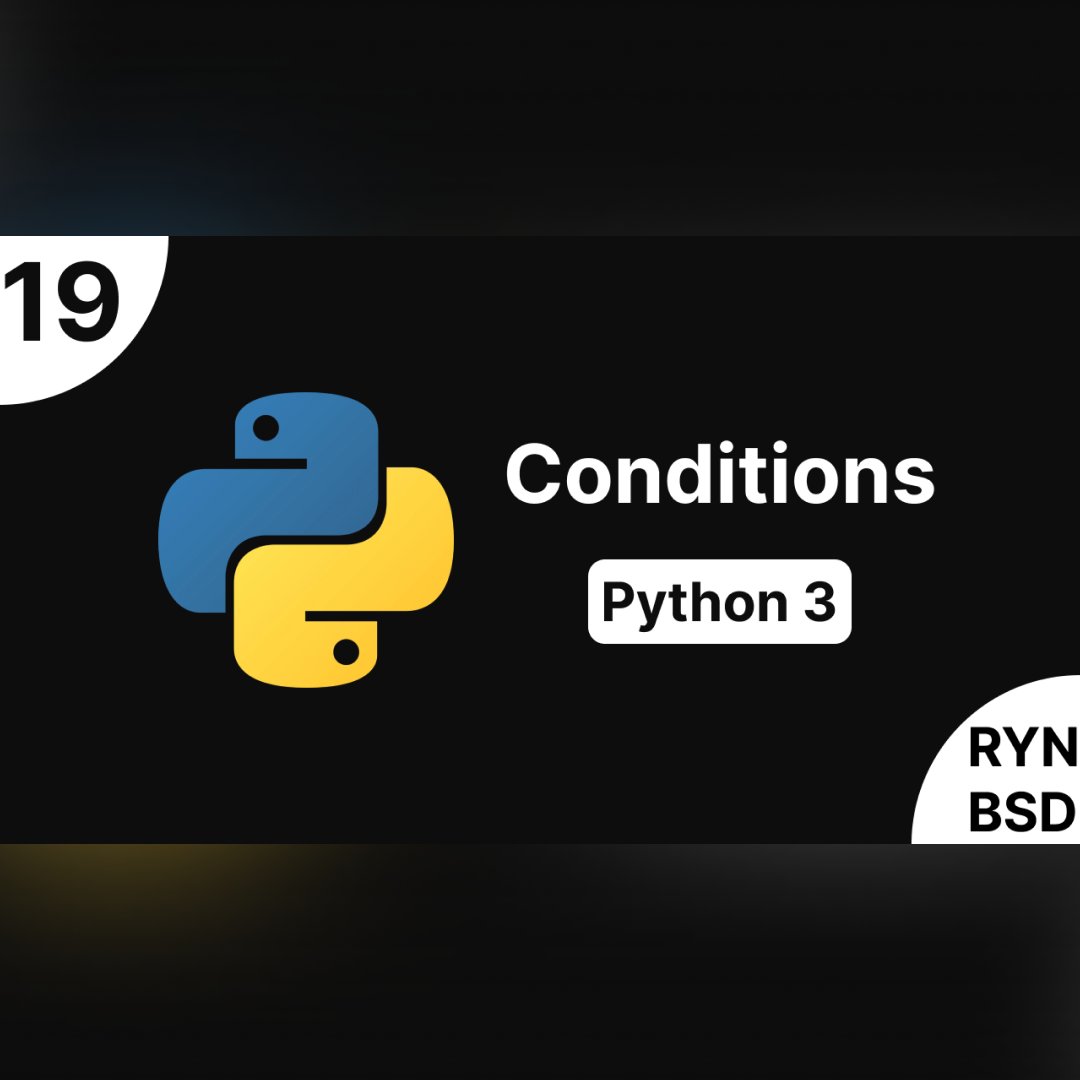 RynBsd's tweet image. 🚀 فيديو جديد على القناة!
«شرح Python 3 - if elif else statements» 🎥

يشرح كيف تجعل الكود يفكر ويتخذ قرارات بنفسه ببساطة وعمق.
👇 شاهد الآن واستمتع: youtube.com/watch?v=oDSUzX…

#python #pythonprogramming #pythontutorial
