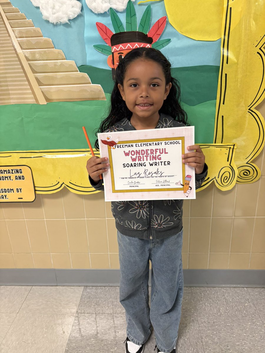 <a href="/Freeman_Hawks/">Freeman Elementary at Golden Meadows</a>  First Soaring Writers of the year! Celebrating our writers PreK-5th every month with prompts that align with TEKS. Making History through Excellence! 📝 <a href="/BadosCeci/">Ceci Bados</a> <a href="/FDHilliard/">Felicia Hilliard, M. SpEd</a>  <a href="/sharainfallad/">𝕄𝕣𝕤. 𝔽𝕒𝕝𝕝𝕒𝕕 👩🏻‍🏫</a>