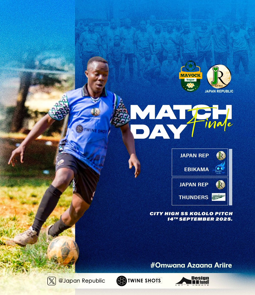 MATCHDAY ⚽🔥
🆚 <a href="/Ebikamafc/">EBIKAMA FC</a> &amp; <a href="/Thunderz2011/">Thunderz</a>
🏟️ City high school pitch 
🗓️ Sun, 14th Sept 2025
#omwana_azaana_ariire