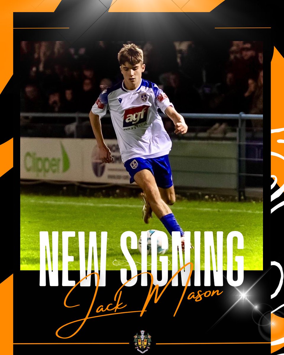 𝗡𝗲𝘄 𝗦𝗶𝗴𝗻𝗶𝗻𝗴 - 𝗪𝗲𝗹𝗰𝗼𝗺𝗲 𝗝𝗮𝗰𝗸 𝗠𝗮𝘀𝗼𝗻 ✍️

We are delighted to announce the signing of winger Jack Mason from <a href="/Emley_AFC/">Emley AFC</a> 

#OneTownOneTeam