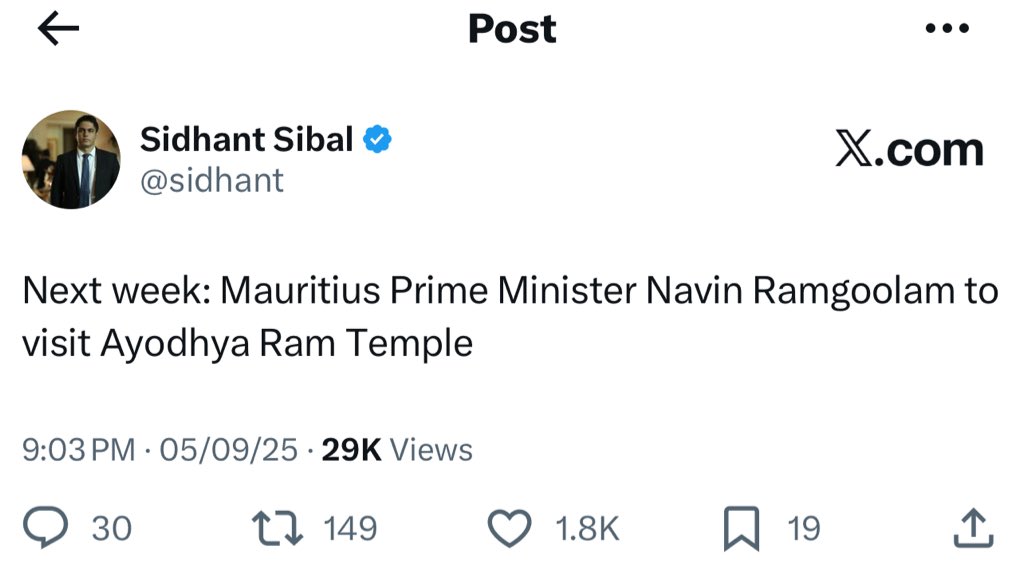 Remember how foreign dignitaries visiting India would be earlier taken to the Taj Mahal? Now Ram Mandir in Ayodhya has replaced it.

Civilisational Win 🫰