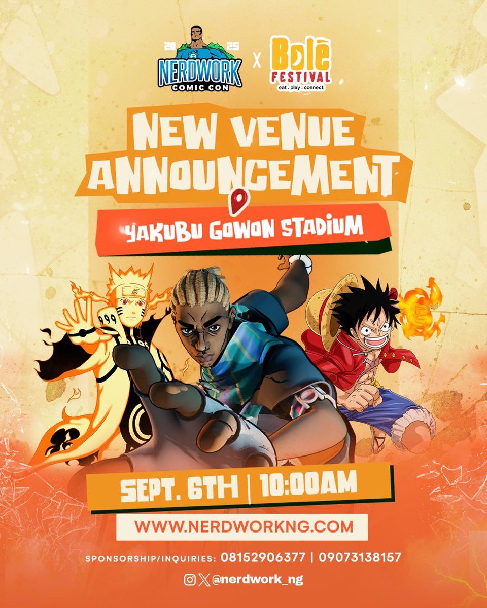 somakillmonger's tweet photo. GM @BoleFestival | GM @Nerdwork_ng
If youโre attending, look out for a Sign๐งก
#BoleFestival2025 #OBOBOM
#nerdworkcomiccon #bolefestival ๐งก๐ข https://t.co/iiT4S60AI6