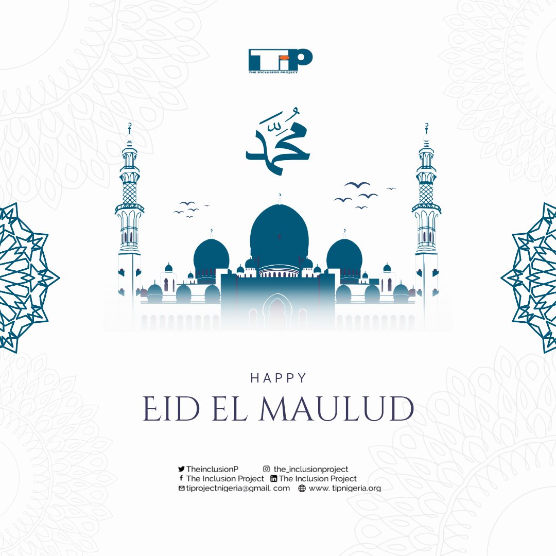 On this blessed occasion of Eid El Maulud, we celebrate the life, teachings, and virtues of Prophet Muhammad (SAW). May this day bring peace, unity, and blessings to all. 

#EidElMaulud #Peace #Blessings #Unity #Inclusion #TIP #TheInclusionProject