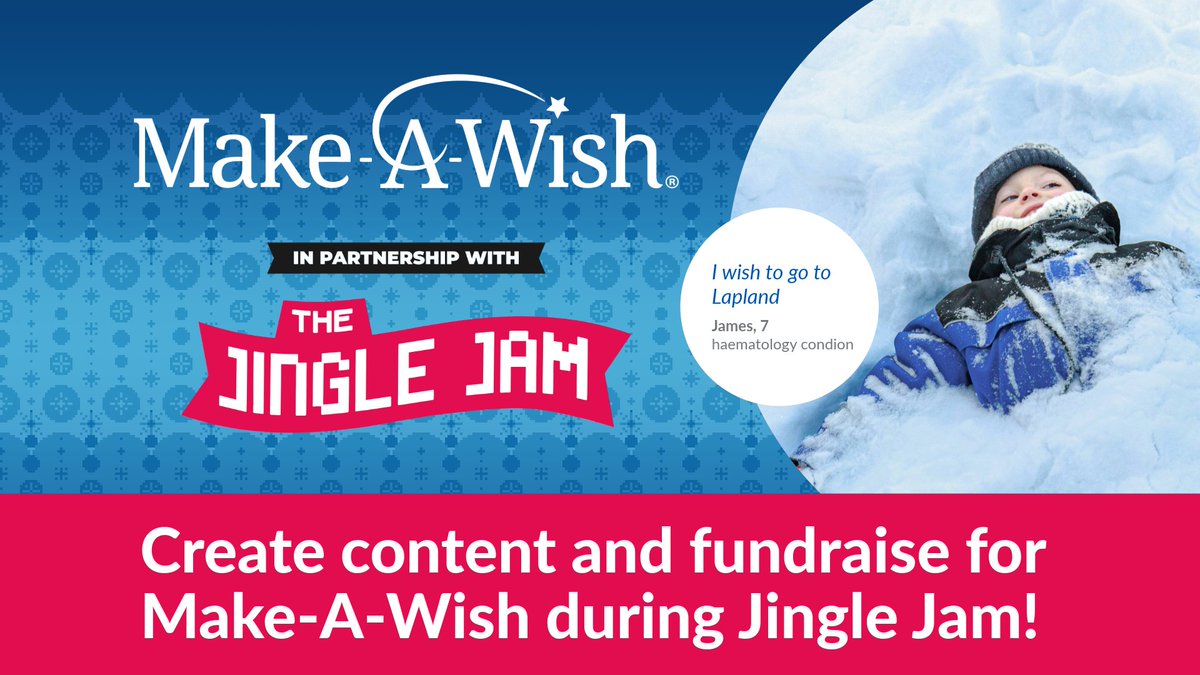 Make-A-Wish UK (@makeawishuk) on Twitter photo We're SUPER excited to be partnering with <a href="/jinglejam/">Jingle Jam</a> this December!
For wish children, gaming is more than play, it's a lifeline. It's socialisation and creativity when treatment limits what they can do.
Will you stream to make wishes a reality? 👇
make-a-wish.org.uk/get-involved/g… We're SUPER excited to be partnering with <a href="/jinglejam/">Jingle Jam</a> this December!
For wish children, gaming is more than play, it's a lifeline. It's socialisation and creativity when treatment limits what they can do.
Will you stream to make wishes a reality? 👇
make-a-wish.org.uk/get-involved/g…