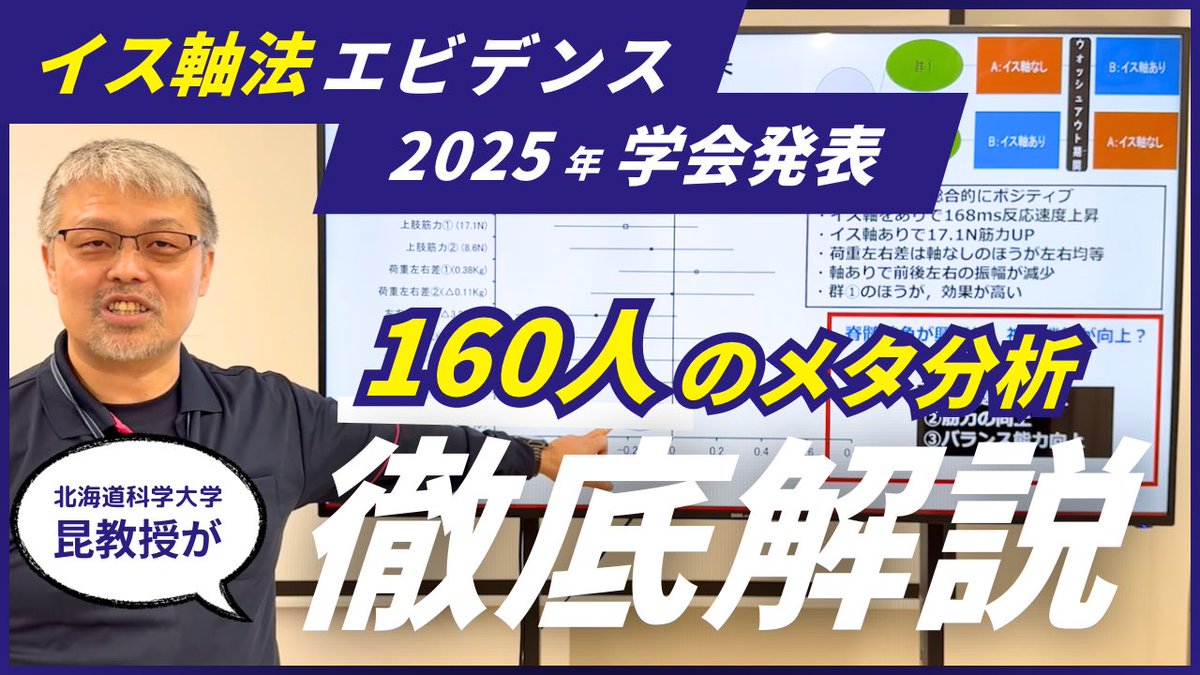 isujikuho's tweet photo. 🔸本日6日(土)AM9時配信‼️

【エビデンス①】大学教授が＂学会＂で発表されたイス軸法データを解説！！〈160人のメタ分析〉
↓↓↓
https://t.co/9pX36AFGXd

昨年の北海道科学大学 稲峰祭では、多くの皆さまに科学的検証へご協力いただきました。
そのおかげで、当時のデータを #第45回臨床歩行分析研究定例会 にて発表することができました。

本当にありがとうございました✨