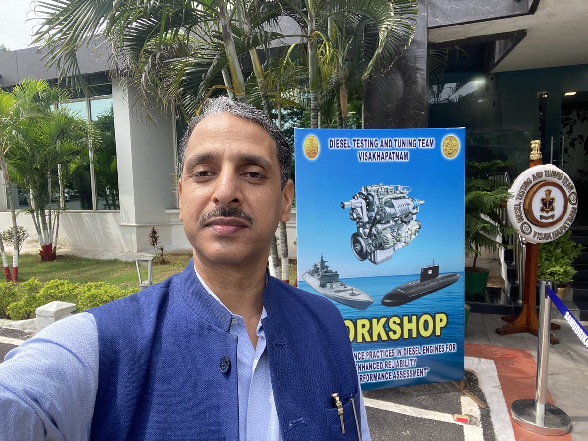 Dr_VKRai's tweet image. Privileged to talk on Diesel Engine Health Monitoring &amp;amp; Fault Diagnosis during Workshop by DTTT Vizag.

#Reliability &amp;amp; #PerformanceAssessment play crucial roles.

#DieselDoctor
@indiannavy @adgpi @IAF_MCC @IN_WNC @IN_INSShivaji @IN_HQENC 
@Dr_VKRai

x.com/IN_HQENC/statu…