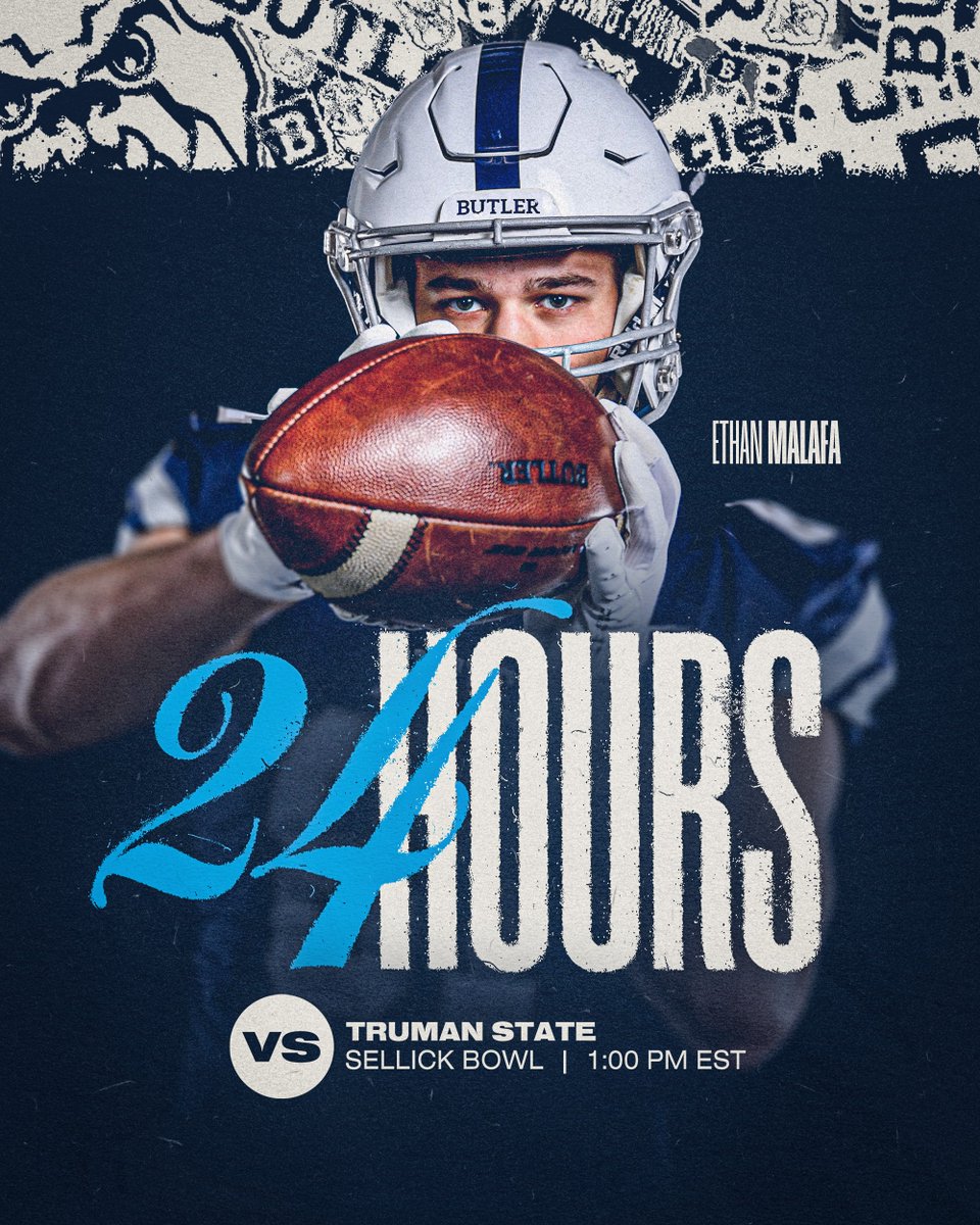 2️⃣4️⃣ hours til the home opener 🏈👀⏳

🎟️ bit.ly/3YlLfeX

#ButlerWay