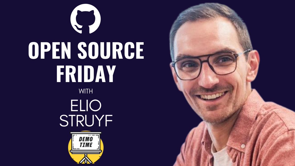 github's tweet image. 🚀 LIVE NOW! Join @eliostruyf for Open Source Friday! 🎉 See VS Code Demo Time, a #VSCode extension for effortless, polished demos. #OpenSourceFriday 
🔗 gh.io/elio