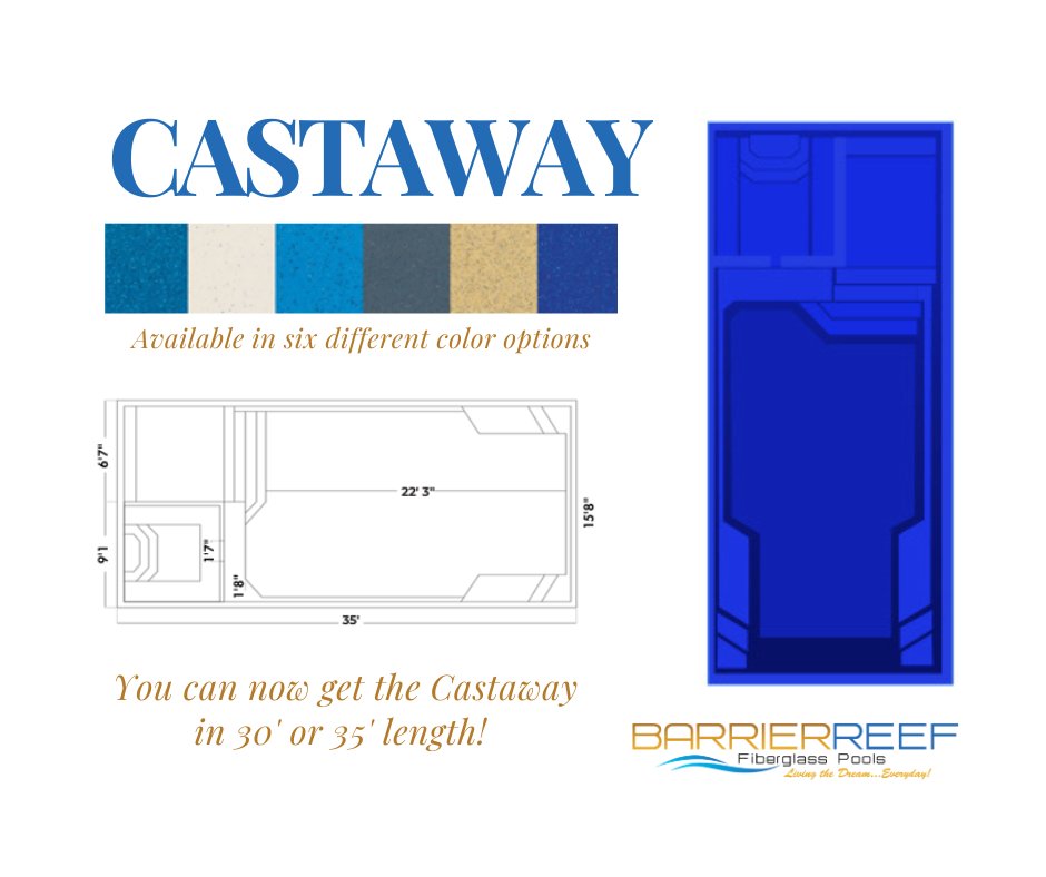 BRPools_USA's tweet image. This week’s spotlight for our #PoolOfTheWeek is the Castaway – available in 30’ or 35’ – shown here in the stunning Evening Sky finish.

✔️Integrated spa
✔️Lounging ledge
✔️Deep end seating
✔️Generous entry steps with a textured finish
✔️Safety ledge around the perimeter