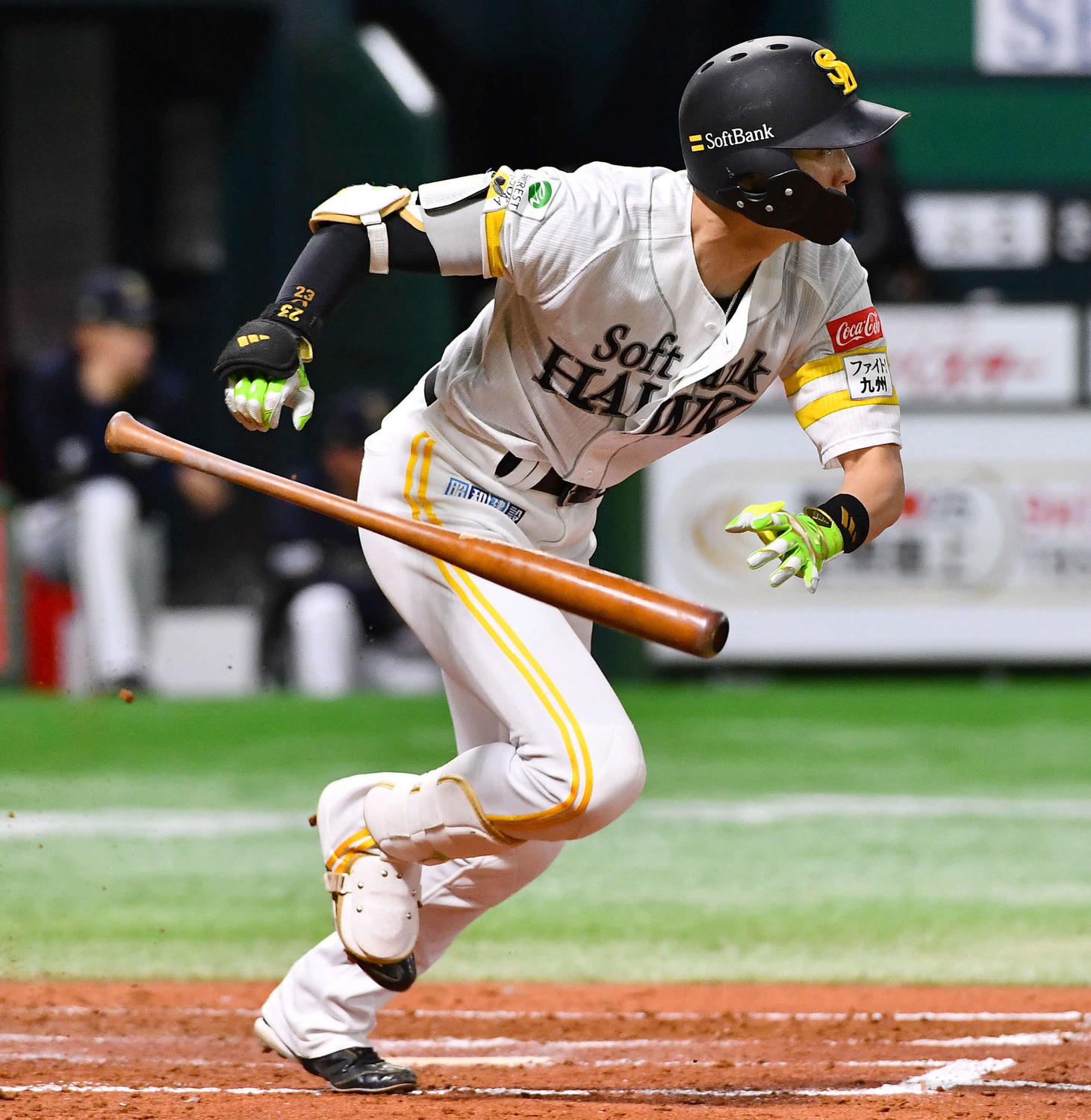 ソフトバンクホークス　周東佑京　バット NPBマーク 支給品　実使用 #23 ソフトバンクホークス 周東佑京 バット NPBマーク 支給品 実使用