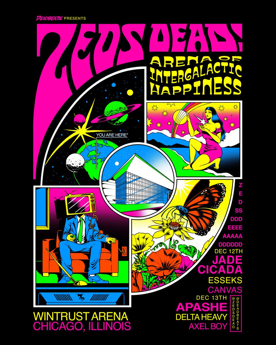 CHICAGO! Welcome to the ARENA OF INTERGALACTIC HAPPINESS! TEXT