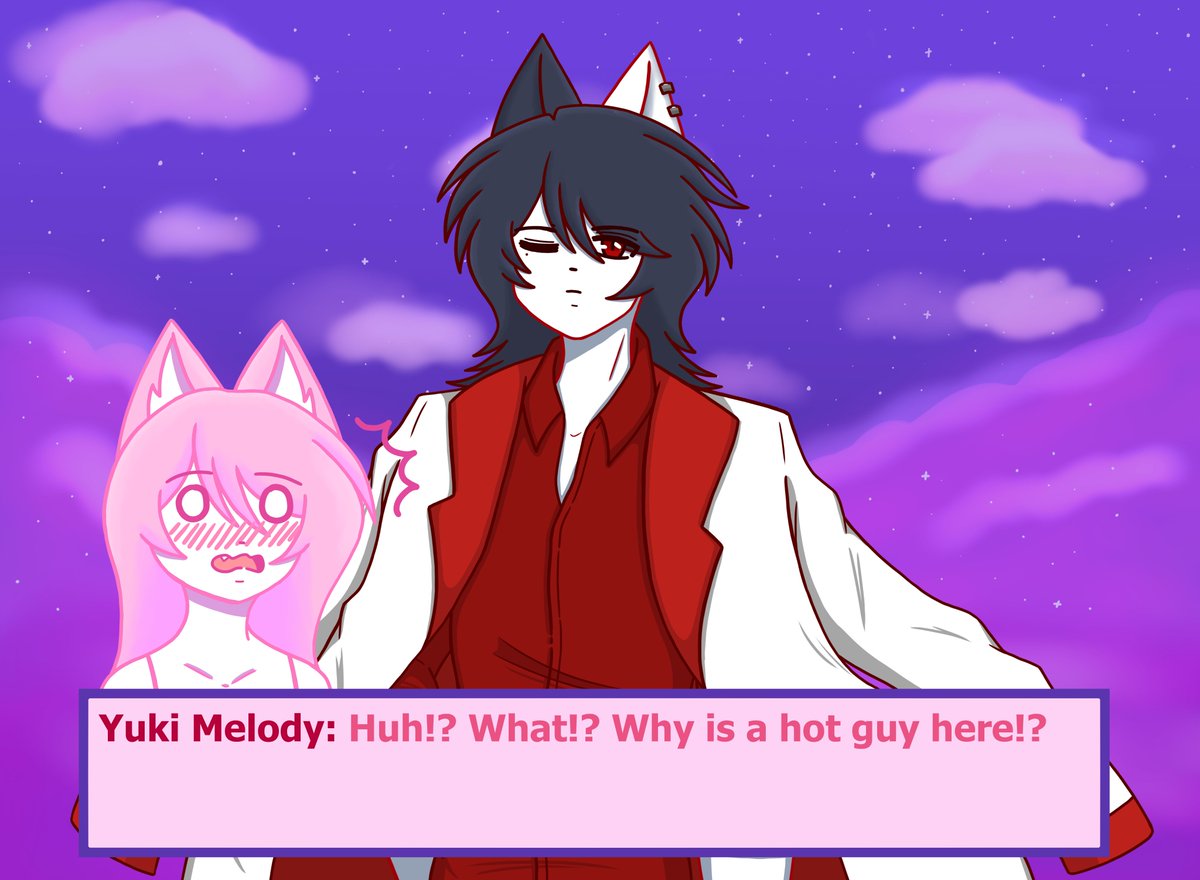 Meko_Hello's tweet photo. My Visual Novel "A Cat &amp; A Fox" Part 1 https://t.co/LIHwBJsxsj