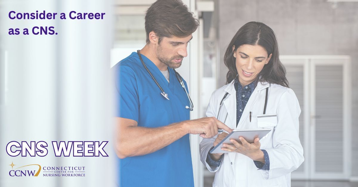 nurseworkforce's tweet photo. National Clinical Nurse Specialist (CNS) Recognition Week: September 1–7

Consider at career path as a CNS! | https://t.co/b75sbDLxGF 

#CCNW #NursingWorkforce #CTNurses #CNSWeek #CNS #ClinicalNurseSpecialist #NursingCareers #NurseLeaders #CNSPride https://t.co/4LMdmLfiZ0