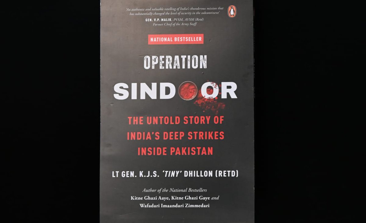 ADG PI - INDIAN ARMY (@adgpi) on Twitter photo Book Launch by #COAS 
#GeneralUpendraDwivedi, #COAS, today unveiled the book “Operation SINDOOR: The Untold Story of India's Deep Strikes Inside Pakistan” by Lieutenant General KJS 'Tiny' Dhillon (Retd).
The book provides a detailed account of the "Four-Day War" highlighting Book Launch by #COAS 
#GeneralUpendraDwivedi, #COAS, today unveiled the book “Operation SINDOOR: The Untold Story of India's Deep Strikes Inside Pakistan” by Lieutenant General KJS 'Tiny' Dhillon (Retd).
The book provides a detailed account of the "Four-Day War" highlighting