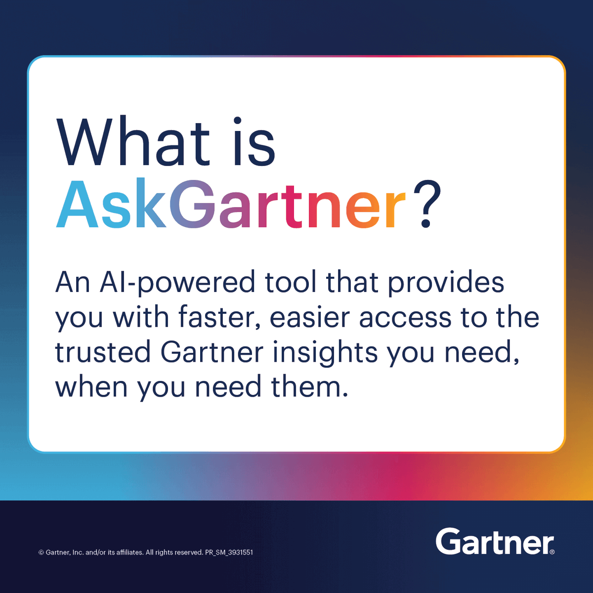 OliverHanisch's tweet photo. No questionable sourcing. No marketing plays. Just the actionable insights you need to make the right decision — faster.

See what AskGartner can do for you: https://t.co/LnKZMvlkkn

#AskGartner #TrustedAI #Business #Technology #Insights https://t.co/ztE5DVIVqB
