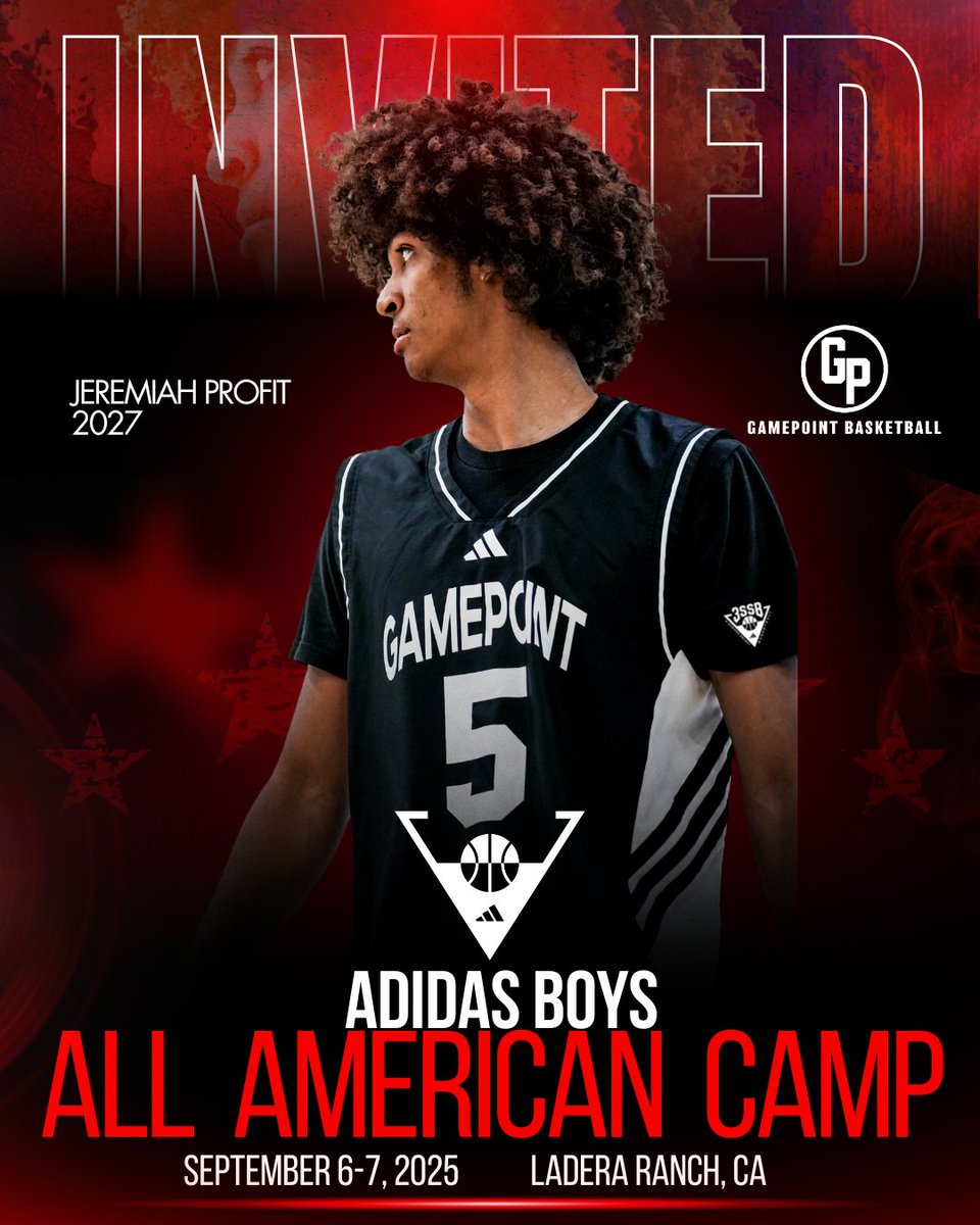 Congratulations to '27 G Jeremiah Profit (Rancho Christian) for his invitation to the Adidas All-American Camp. 

A consensus top-100 prospect, Profit will have an opportunity to compete with the best players on the 3SSB Circuit in front of national media &amp; NBA scouts. #GP #3SSB