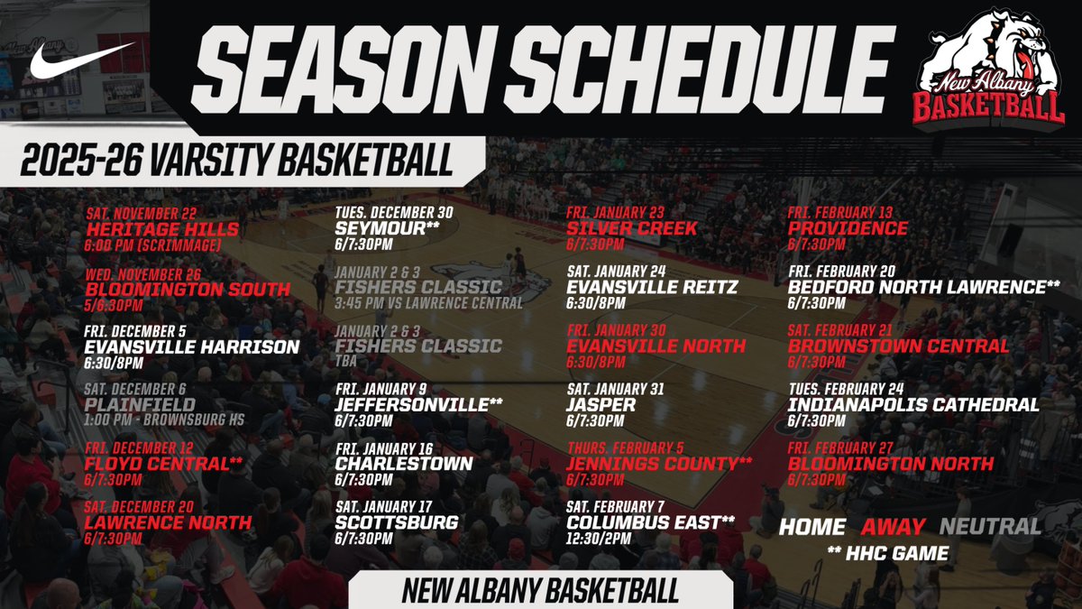 🚨 SCHEDULE RELEASE 🚨

See You at The Doghouse 🔴⚫️🏀