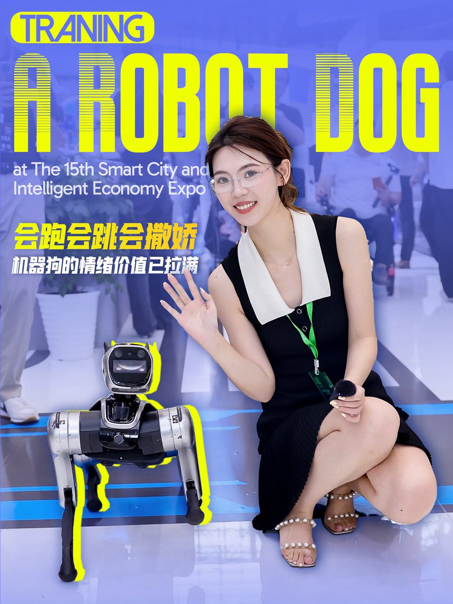 NewHorizon6211's tweet photo. Traning A Robot Dog at The 15th Smart City and Intelligent Economy Expo #magicdog #NingboChina #SmartCity #robotdog https://t.co/ZzYOMzh6BM