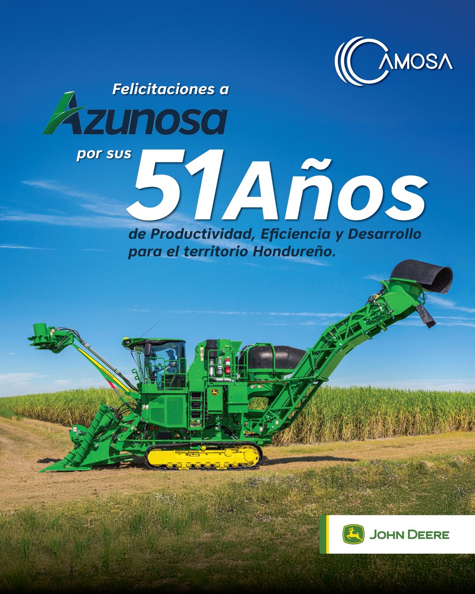 CAMOSAHONDURAS's tweet photo. 🌱 51 años cosechando logros junto al país 🇭🇳

En Camosa, celebramos con orgullo el aniversario de Azunosa, una empresa que durante más de medio siglo ha impulsado la productividad, la innovación y el desarrollo sostenible en el agro hondureño.

¡Muchas Felicidades! https://t.co/YzRKW7NNug
