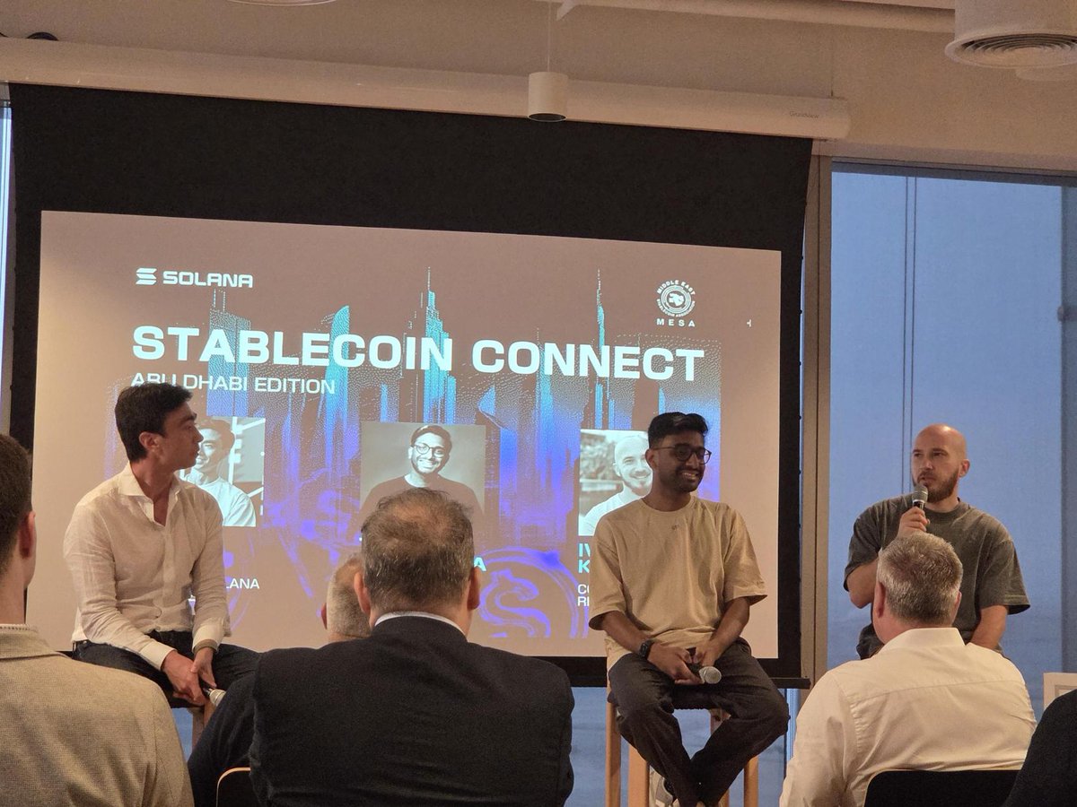 vafglobal's tweet photo. Last week, our CEO &amp; COO attended Stablecoin Connect: @SuperteamAE x MESA in Abu Dhabi 🇦🇪.
Big thanks to @afscott  for the invitation!
Engaging with forward-thinking communities inspires us to keep pushing compliance &amp; innovation in digital assets.

#Abudhabi #EVENT https://t.co/cKx8SvSDZi