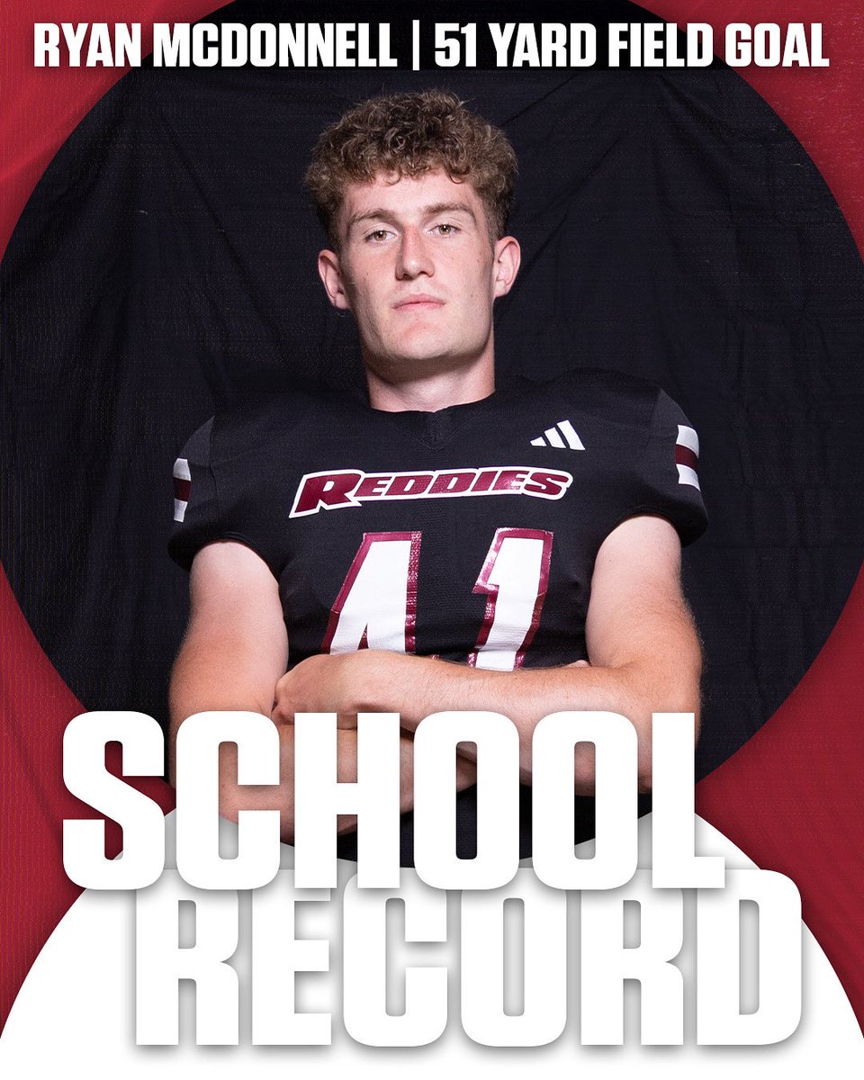 Congratulations to Ryan McDonnell on setting a new school record with an incredible 51-yard field goal last night!

#NoMereBeast #CodeRed