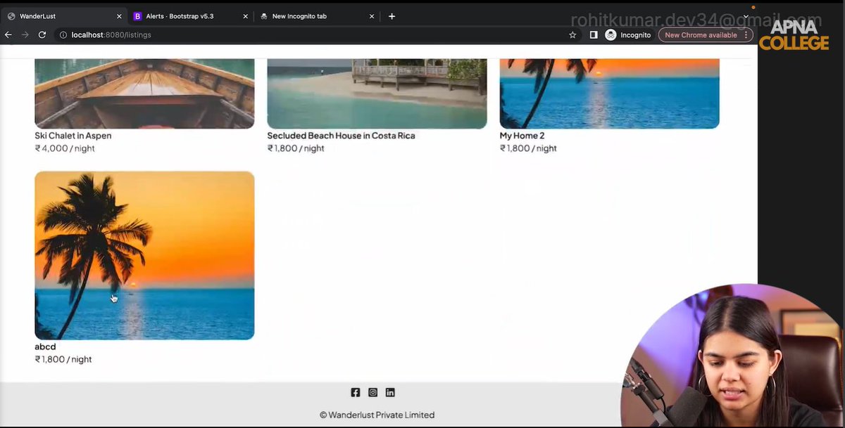 dev_rohitkumar's tweet image. 🚀 Day 87 of #100DaysOfCode 🚀
⚡ Added ExpressError for cleaner errors
📄 Implemented Error.ejs page
📊 Schema Validation
🛡️ Middleware-based Schema Validation
#Coding #JavaScript #WebDevelopment @ApnaCollegeX @ShradhaKhapra_