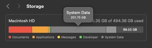 Why does System Data take over 200 GB on my mac???