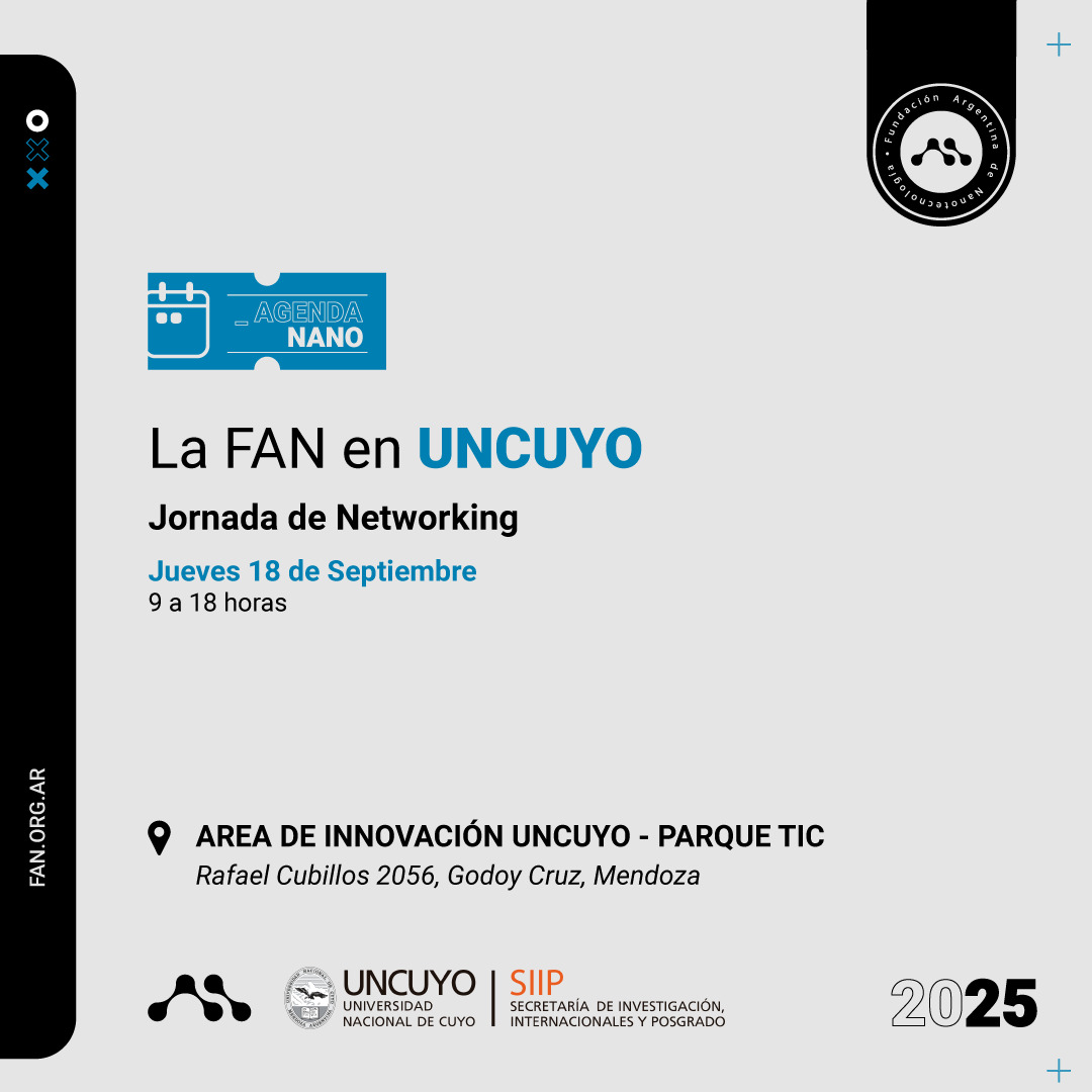 Fundación Argentina de Nanotecnología en UNCUYO
📅 Fecha: 18 de setiembre de 2025
📍 Lugar: AREA INNOVACIÓN UNCUYO – PARQUE TIC
🕘 Horario: 9:00 a 18:00 hs
🎯 Organizan: FAN y UNCUYO
+info: instagram.com/fan_nanotecnol…
<a href="/UNCUYO/">UNCUYO</a> <a href="/SIIP_UNCUYO/">SIIP UNCUYO</a> #FAN #UNCUYO #Nanotecnologia #nanotechnology