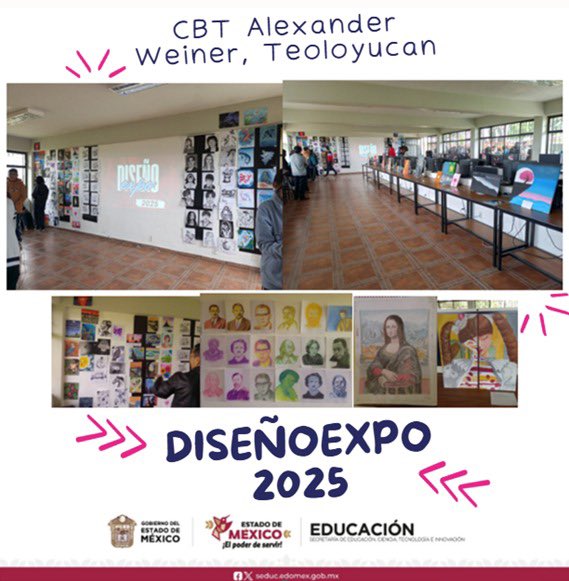 La Carrera de Técnico en Diseño del CBT Alexander Weiner, Teoloyucan, brilló con talento y creatividad en la DiseñoExpo 2025 🖌️🧠

¡Gracias por demostrar que el diseño transforma ideas en arte! 👏

#DiseñoExpo2025 
#TalentoJoven 
#CBTTeoloyucan