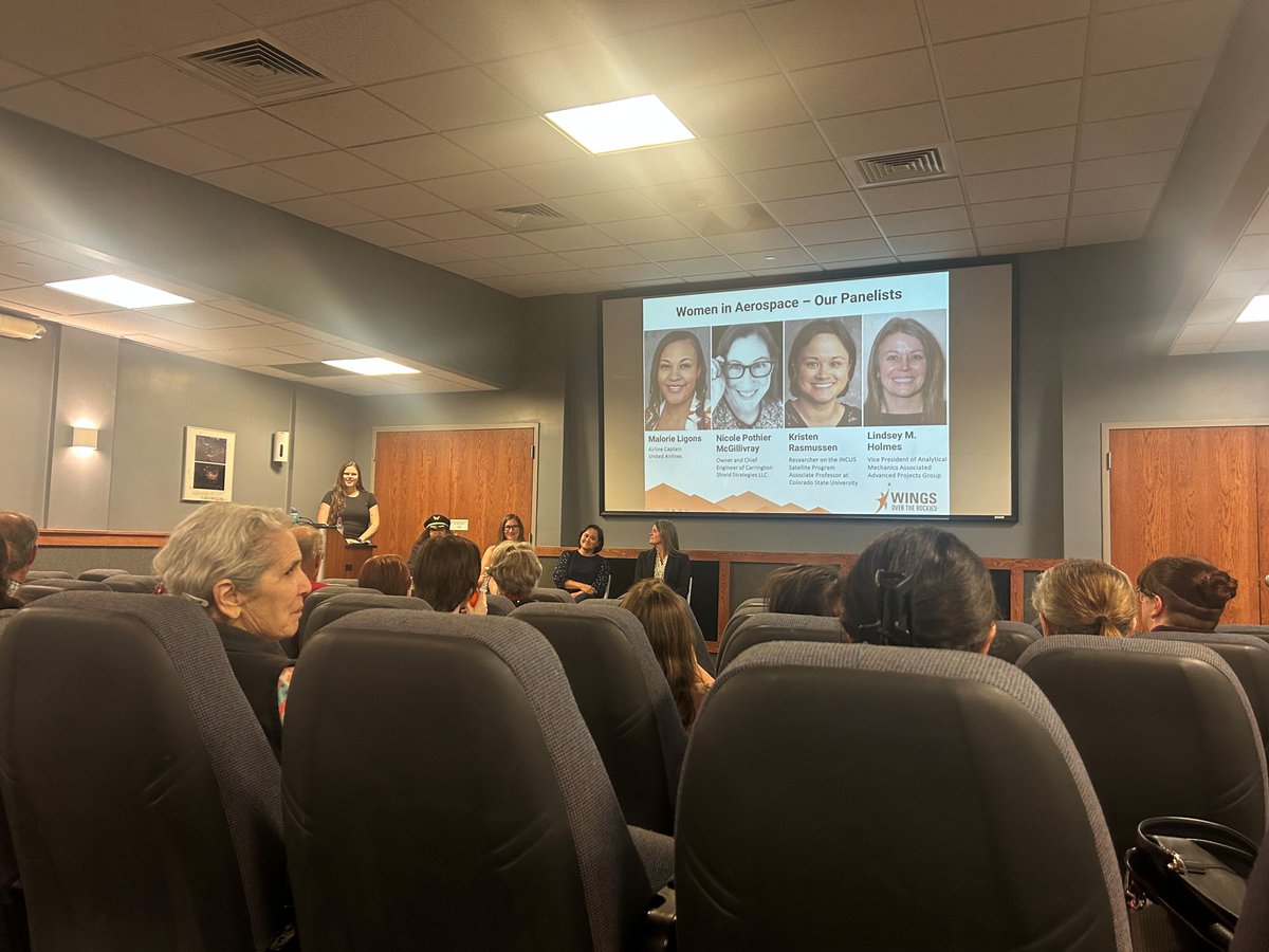 AdvancedSpace's tweet image. Our Advanced Space team attended the Women in Aerospace panel at Wings Over the Rockies! 🗻🚀 We learned about inspiring stories from leading women in aerospace. 

What a great panel, thanks for having us! 🛰️ 

#AdvancedSpace #WomenInAerospace