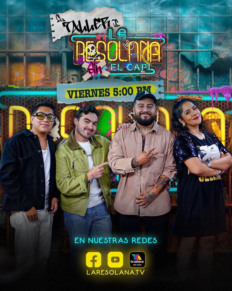 ¡Nos vemos esta tarde en punto de las 5:00 p.m. en #ElTallerDeLaResolana a través de nuestro canal de YouTube y Facebook! 🔥😎 <a href="/_DennisArana/">Dennis Arana</a> estará tallereando nuestras dinámicas y además echamos mucho chismecito. 👌🏼 

#LaResolana