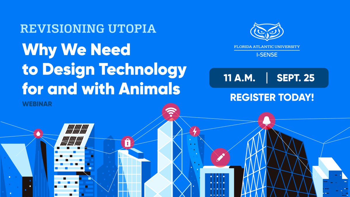 Mark your calendars... the first I-SENSE speaker event of the Fall coming soon! Join us Sept 25 on Zoom to discuss technology development that keeps the safety and security of animals in mind. 

Link to register: linkedin.com/events/revisio…