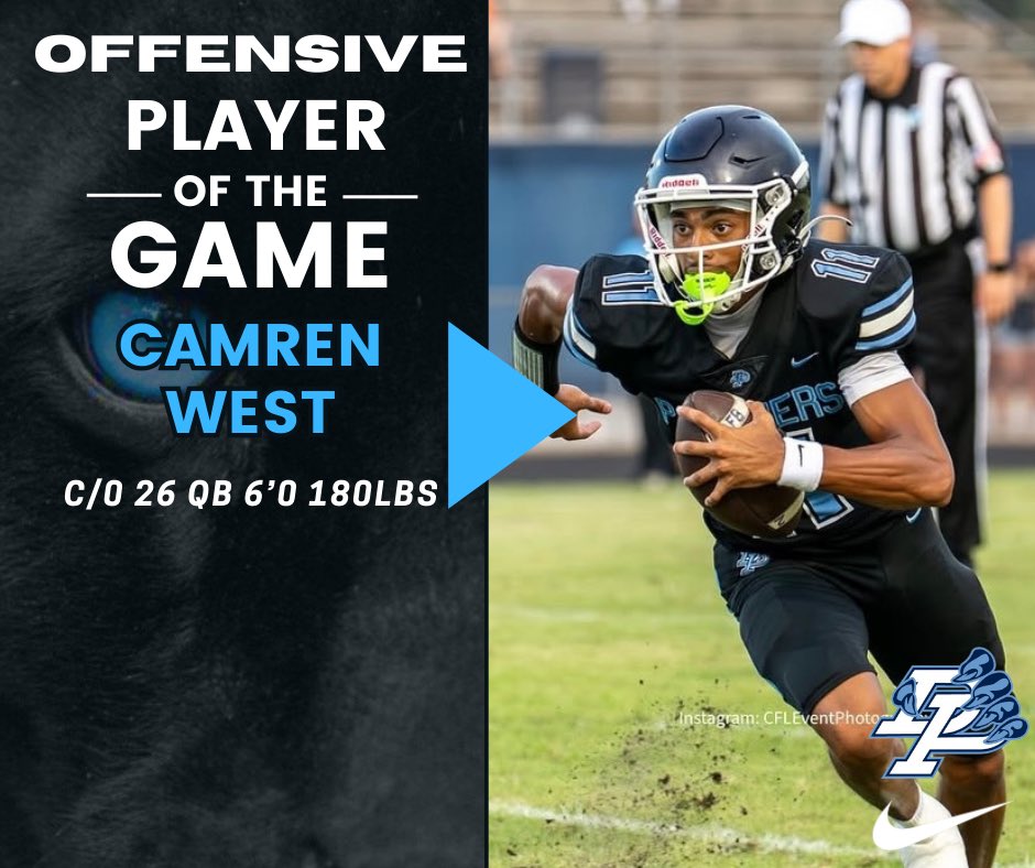 🚨OFFENSIVE🚨
PLAYER of the GAME
QB <a href="/Camwessttt/">Cam west</a> was the offensive player of the game against University High School.