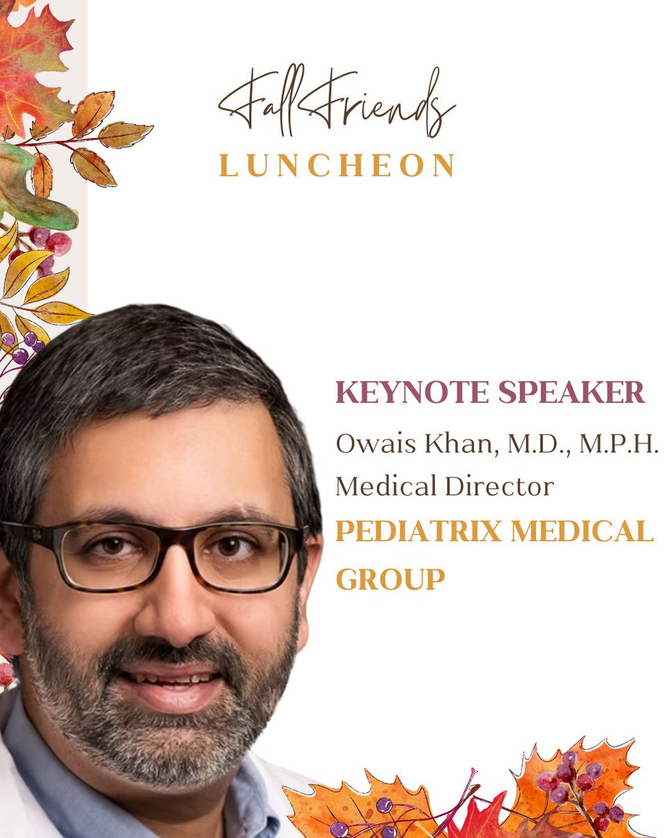 Thrilled to announce Owais Khan, M.D., M.P.H., Medical Director at Pediatrix Medical Group, as our keynote speaker for the Fall Friends Luncheon on Oct. 28, 2025!
lifehouston.org/2025ffl