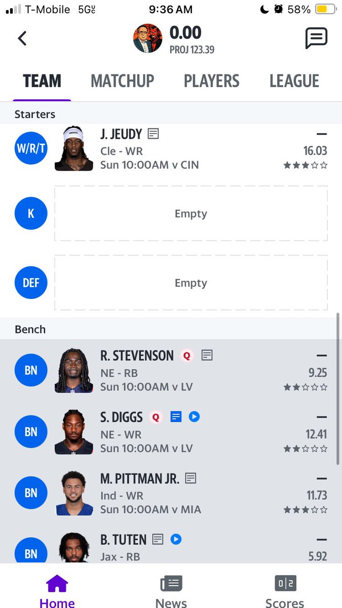 ZeroRBdad's tweet image. I went Zero RB in my home league. 

12 Team PPR

#zerorb
#FantasyFootball